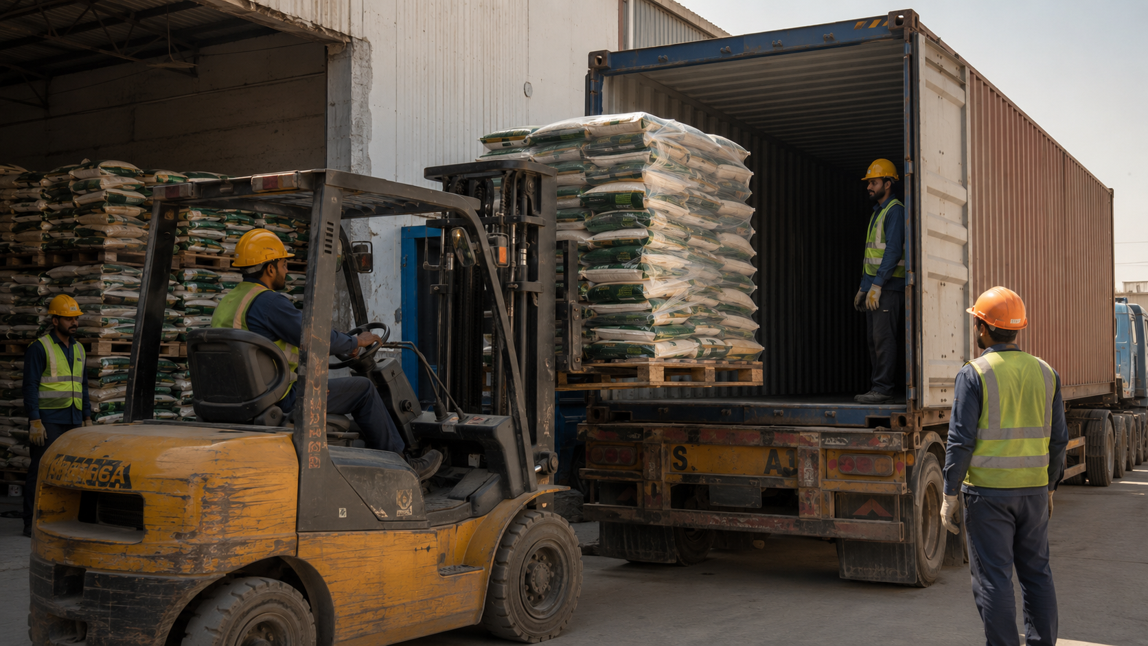 Container loading for export