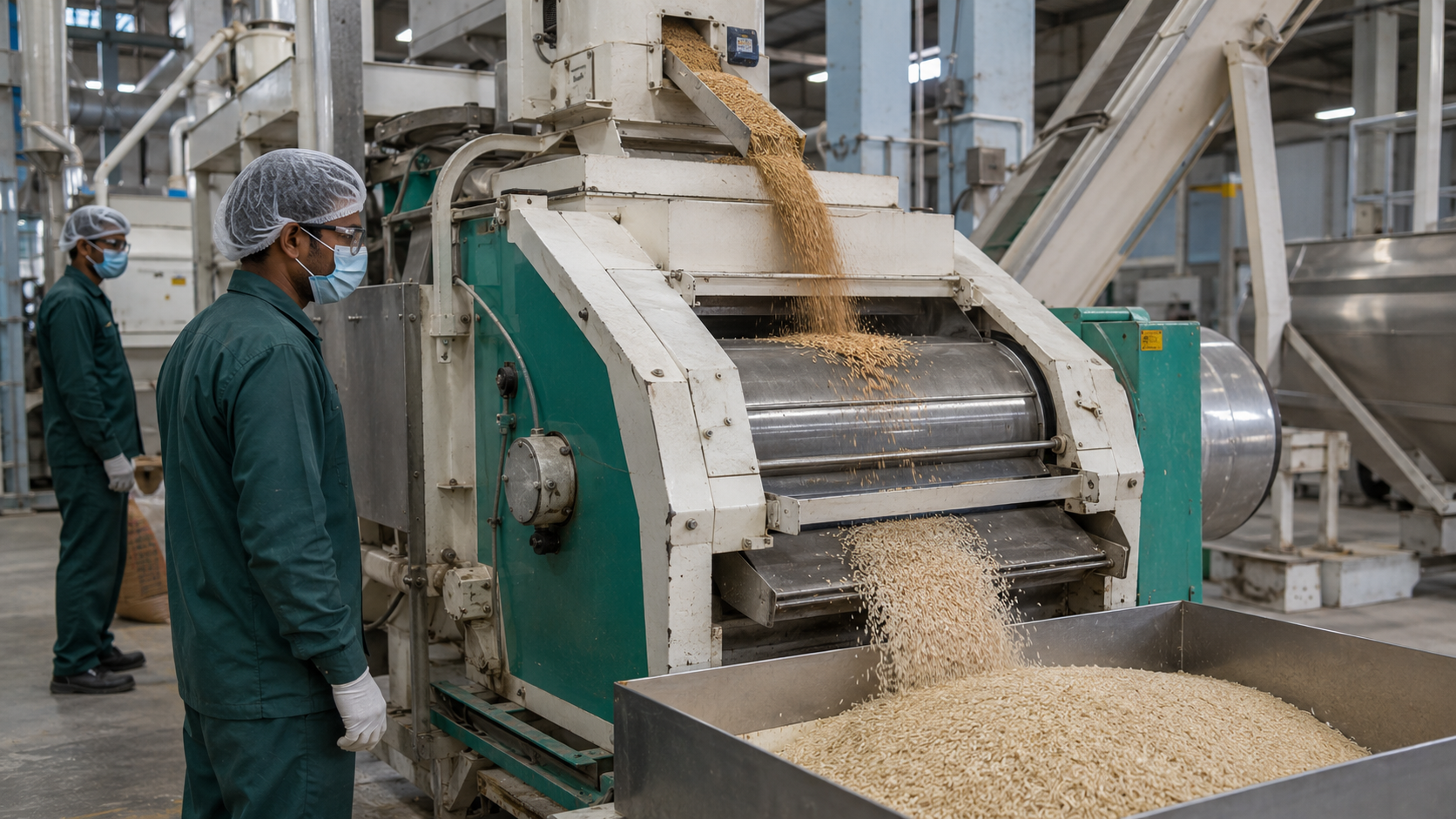 Rice de-husking process