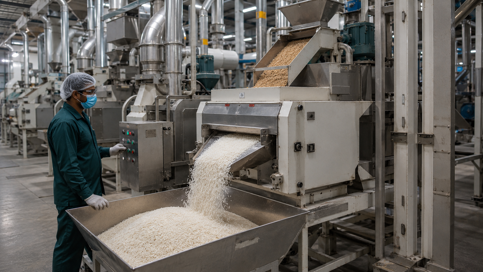 Rice polishing process
