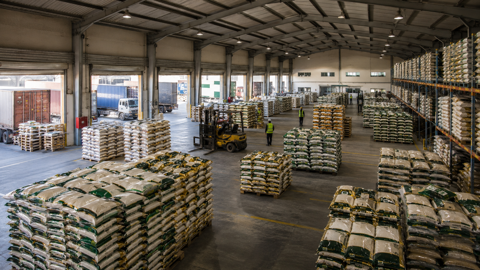 Rice warehouse and storage facility